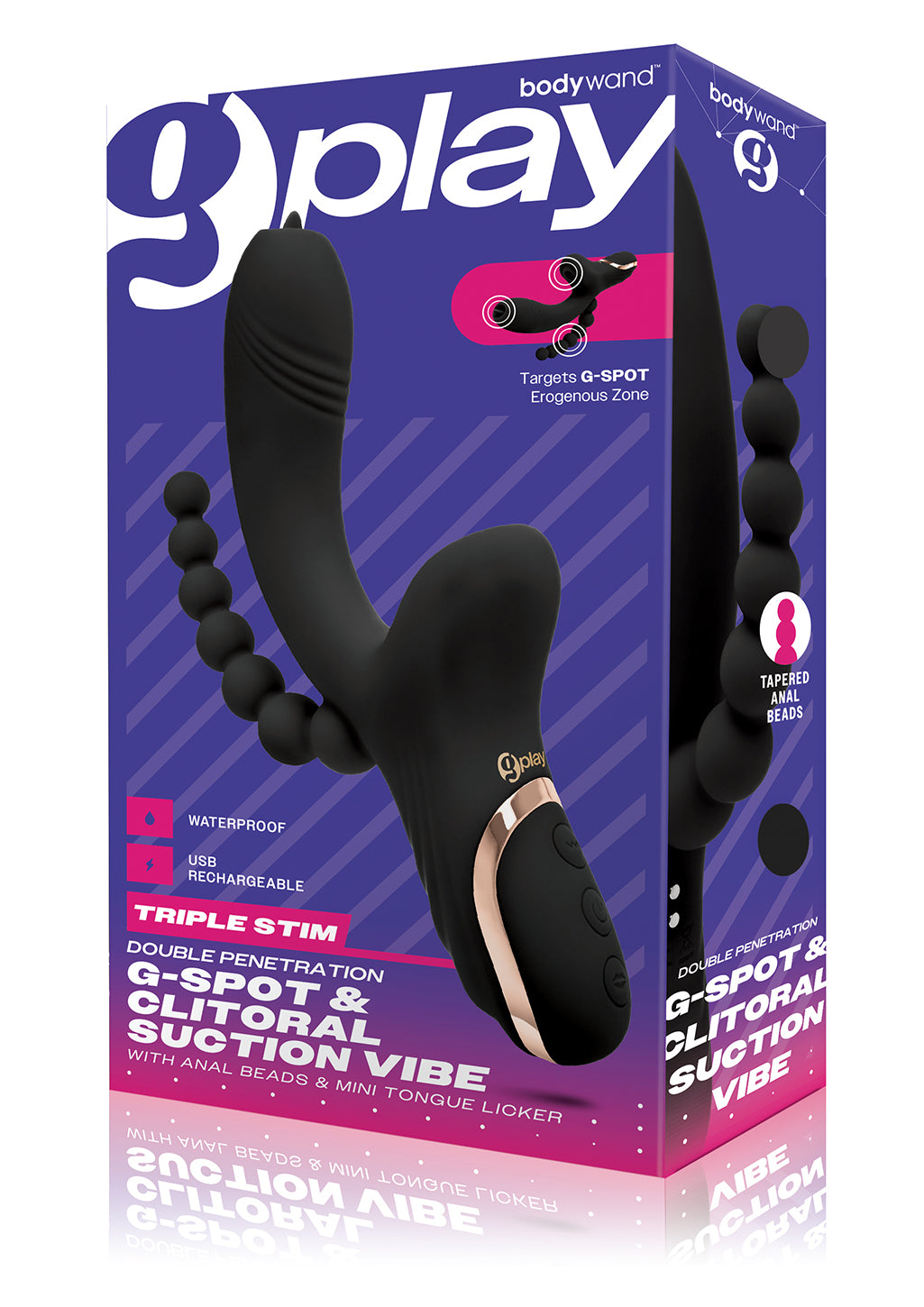 G-Play G-Spot and Clitoral Suction Vibe The Bodywand G-Play G-Spot and Clitoral Suction Vibe The Bodywand
