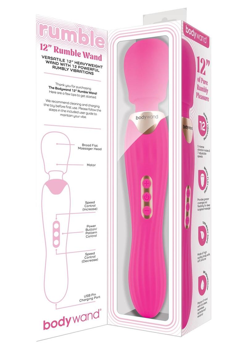 Bodywand Rumble Wand 12 - Hot Pink/Pink