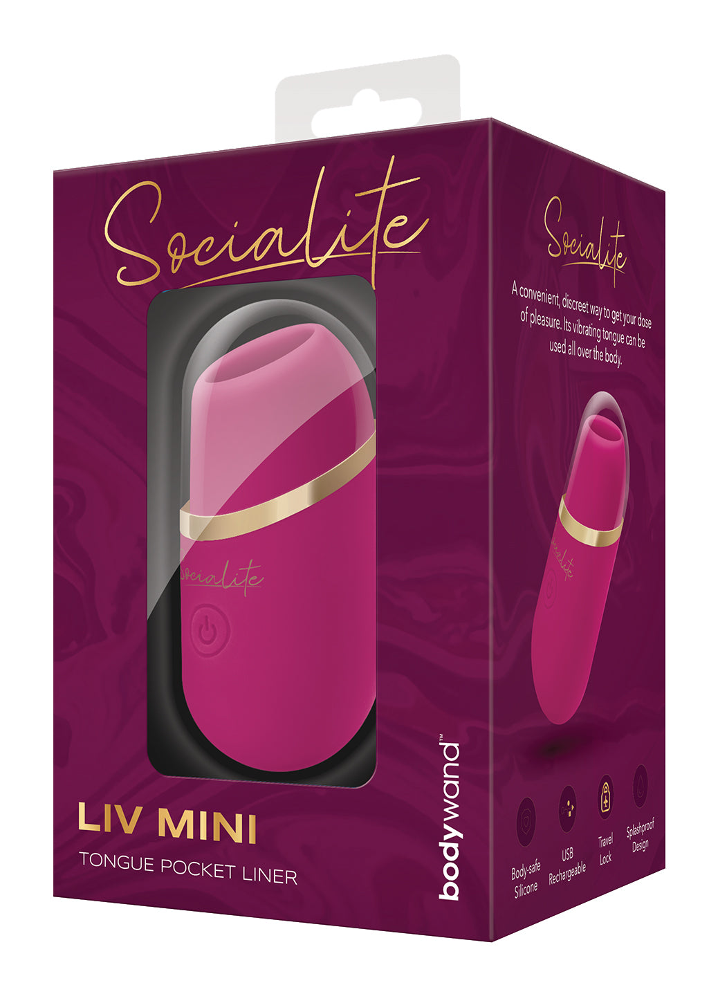 Socialite LIV MINI Tongue Pocket Licker The Bodywand Socialite LIV MINI Tongue Pocket Licker The Bodywand