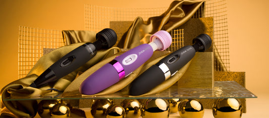 Three Bodywand Handheld Massagers (black, purple, black)