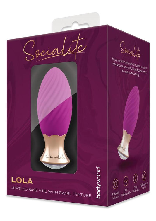 Bodywand Socialite Lola Jeweled Base Vibe with Swirl Texture