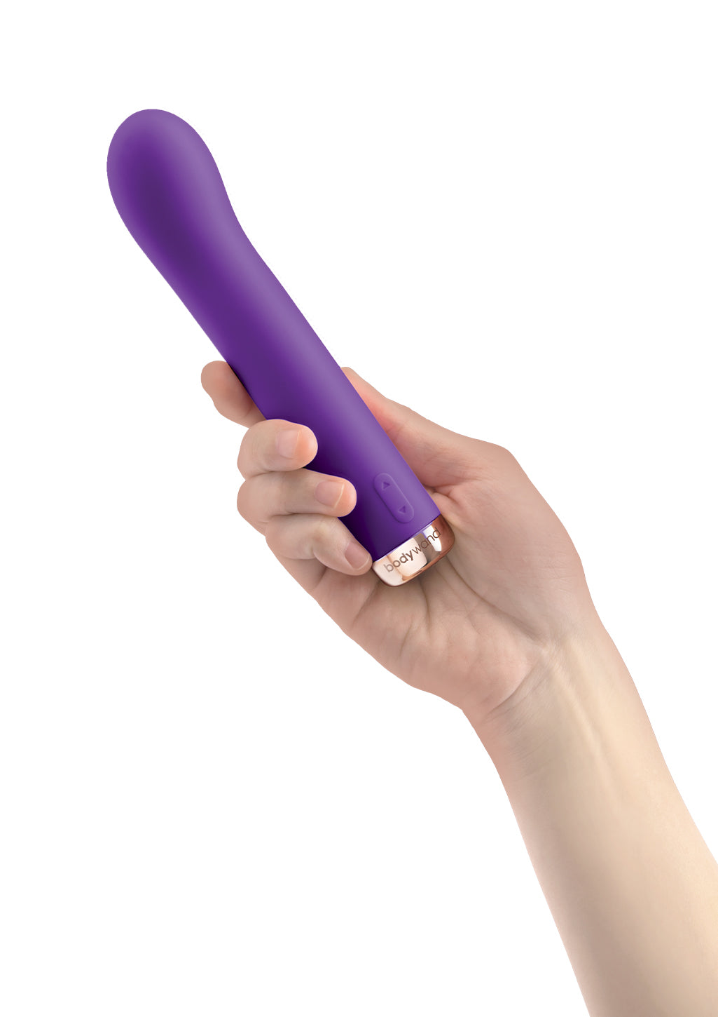 hand holding My first g-spot vibrator (purple)